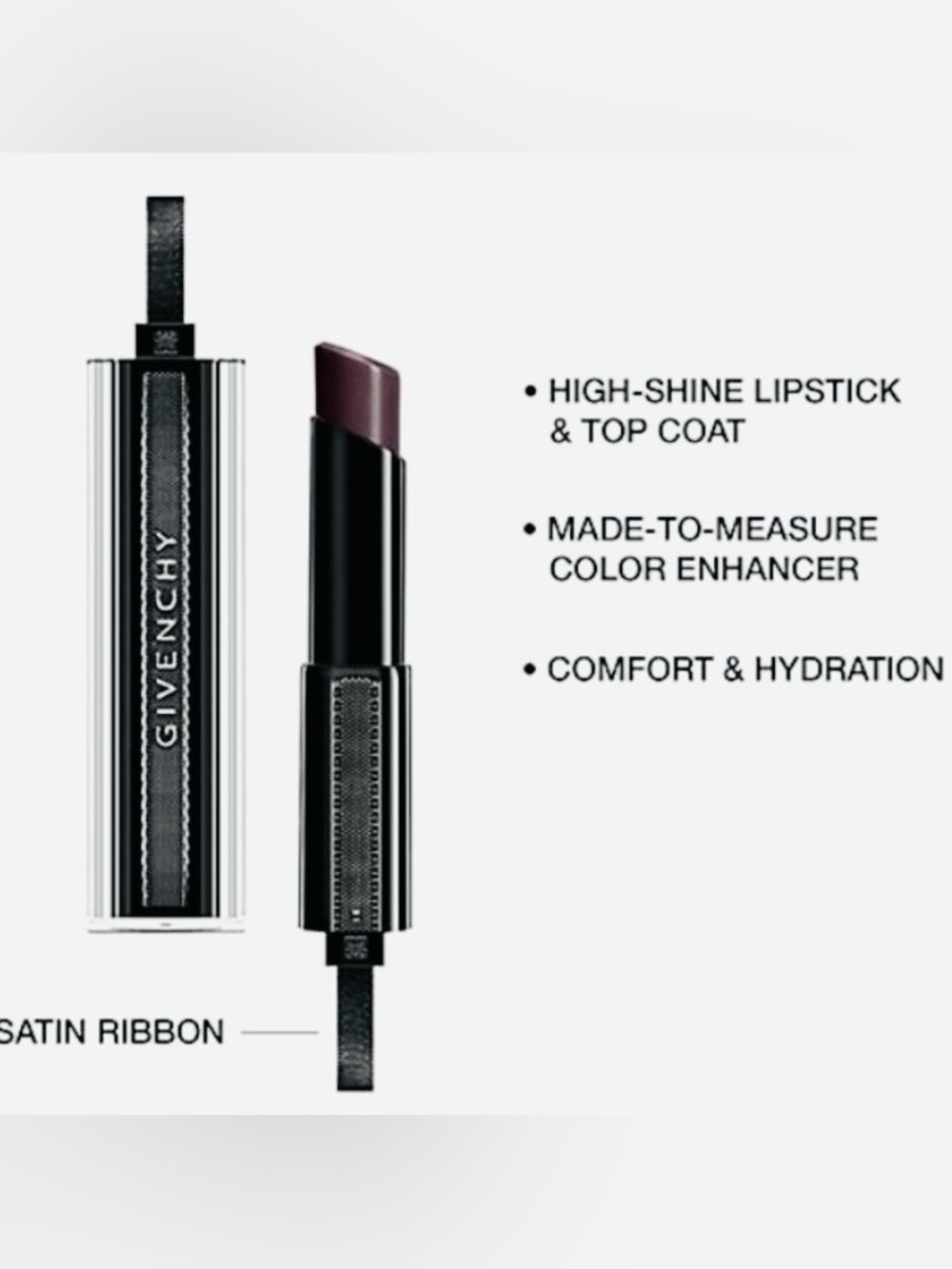 Givenchy 16 NOIR Revelateur Rouge Interdit Vinyl Enhancing Lipstick 💄 - Picture 6 of 9